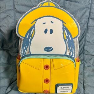 Loungefly Peanuts Snoopy Yellow and Blue Backpack